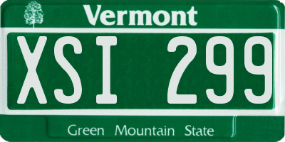 VT license plate XSI299
