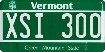 VT license plate XSI300