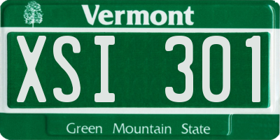 VT license plate XSI301