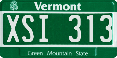 VT license plate XSI313