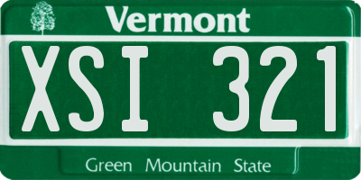 VT license plate XSI321