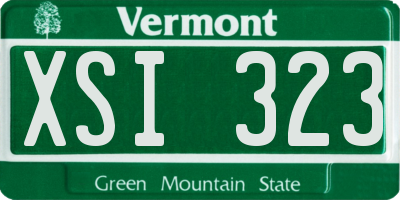 VT license plate XSI323