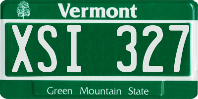VT license plate XSI327