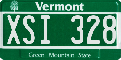 VT license plate XSI328