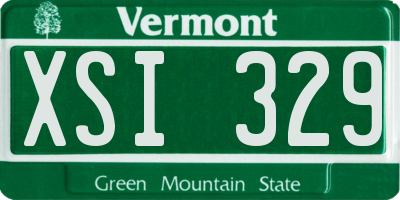 VT license plate XSI329