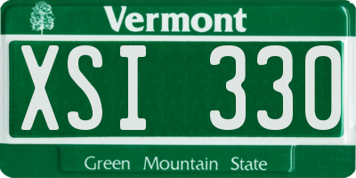 VT license plate XSI330