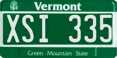 VT license plate XSI335