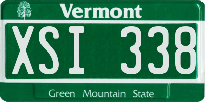VT license plate XSI338