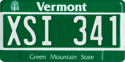 VT license plate XSI341