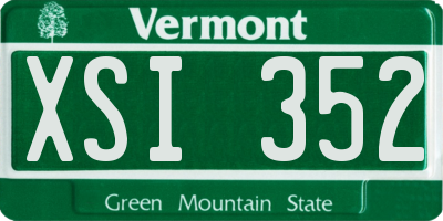 VT license plate XSI352