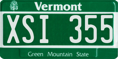 VT license plate XSI355