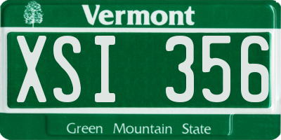 VT license plate XSI356
