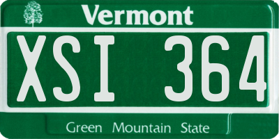 VT license plate XSI364