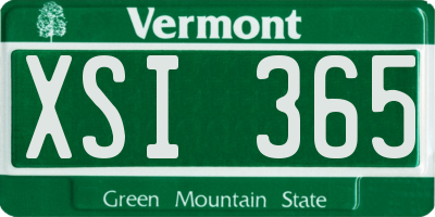 VT license plate XSI365
