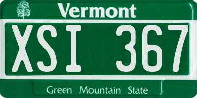 VT license plate XSI367