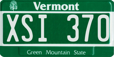 VT license plate XSI370