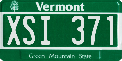VT license plate XSI371