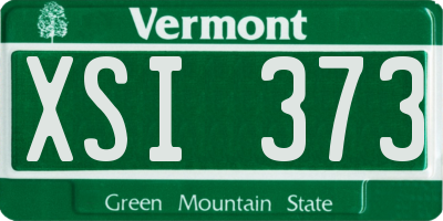 VT license plate XSI373