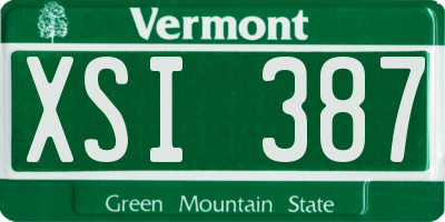 VT license plate XSI387