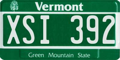 VT license plate XSI392