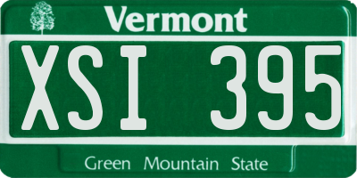 VT license plate XSI395