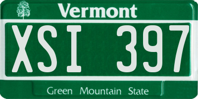 VT license plate XSI397