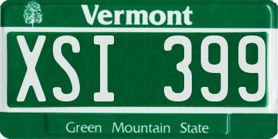 VT license plate XSI399