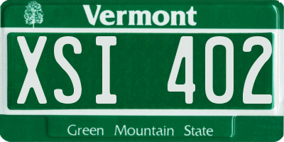 VT license plate XSI402