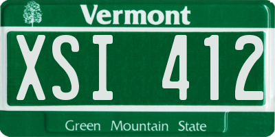 VT license plate XSI412