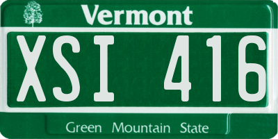 VT license plate XSI416