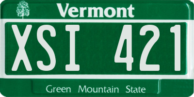 VT license plate XSI421