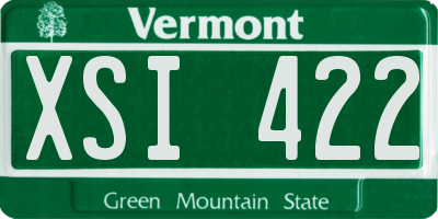 VT license plate XSI422