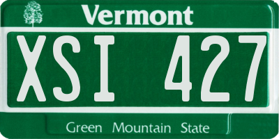 VT license plate XSI427