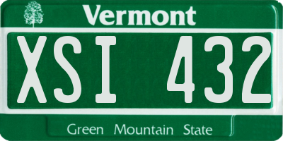 VT license plate XSI432