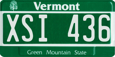 VT license plate XSI436
