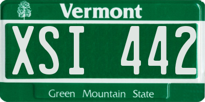 VT license plate XSI442