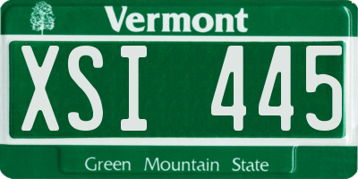 VT license plate XSI445