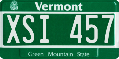 VT license plate XSI457