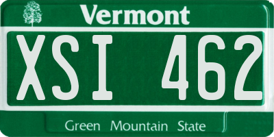 VT license plate XSI462