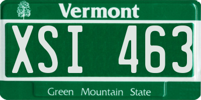 VT license plate XSI463