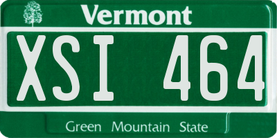 VT license plate XSI464