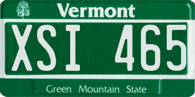 VT license plate XSI465
