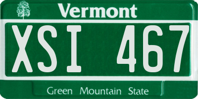 VT license plate XSI467