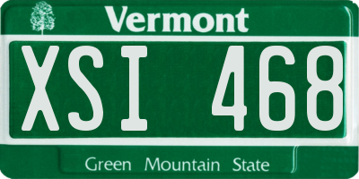 VT license plate XSI468