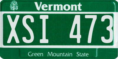 VT license plate XSI473