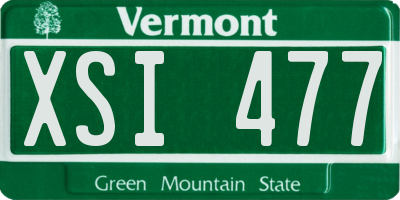VT license plate XSI477