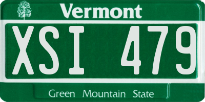 VT license plate XSI479