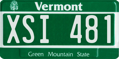 VT license plate XSI481
