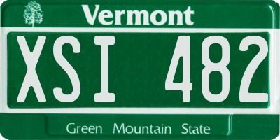 VT license plate XSI482