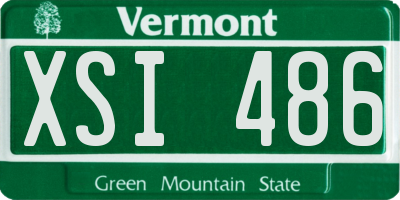 VT license plate XSI486